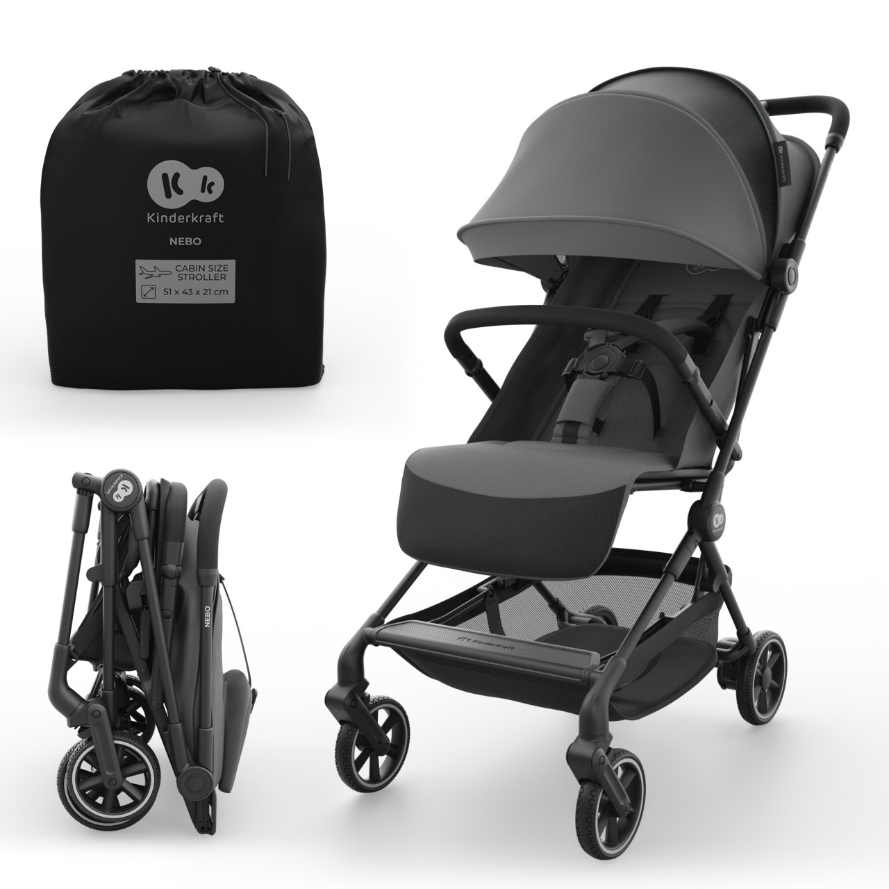 Kinderkraft kolica Nebo, Grey