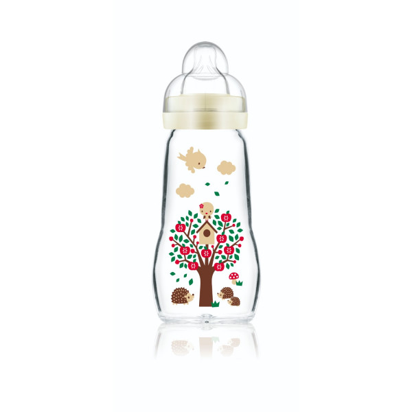 MAM staklena flašica silikon 260ml, 2m+