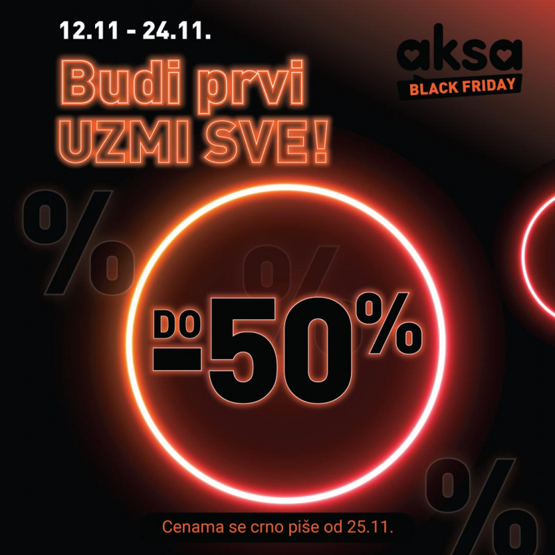 <h3>Budi prvi uzmi sve! Do -50%</h3>