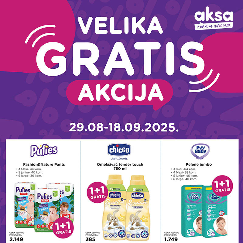 <h3>Velika gratis akcija</h3>