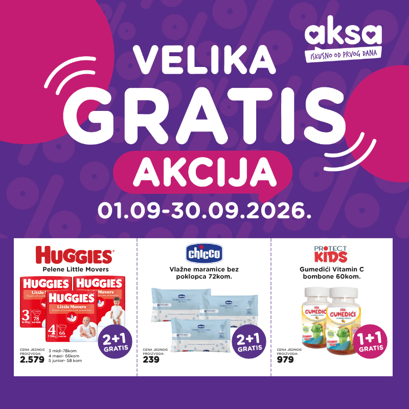 Velika gratis akcija Septembar