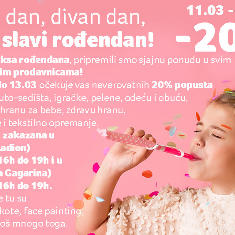 Ovog vikenda Aksa slavi rođendan! Aksa te zove na rođendan!