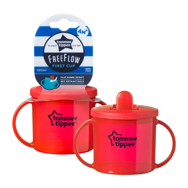 Tommee Tippee šolja Basic 190ml, crvena 4m+ 