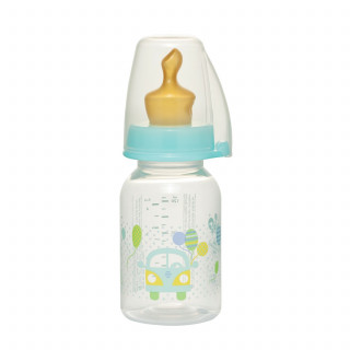 Nip PP flašica Family Unisex 125ml, kaučuk, S, 0-6m