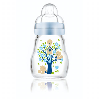 MAM staklena flašica silikon 170ml, 0m+
