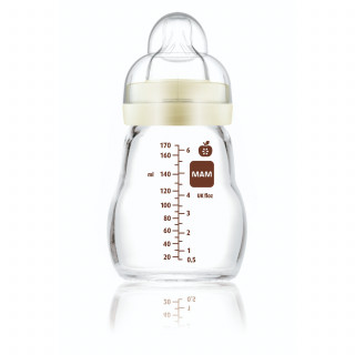 MAM staklena flašica silikon 170ml, 0m+