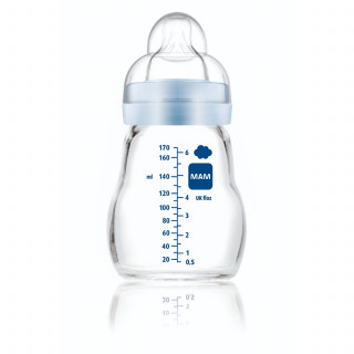 MAM staklena flašica silikon 170ml, 0m+