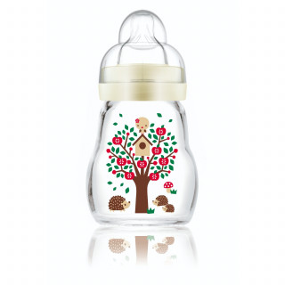 MAM staklena flašica silikon 170ml, 0m+