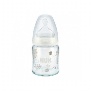 Nuk FC plus staklena flašica, silikon 120ml, 0-6m 