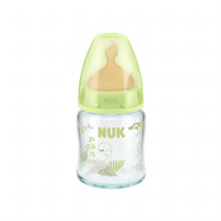 Nuk FC plus staklena flašica, kaučuk 120ml, 0-6m 