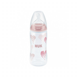 Nuk FC plus plastična flašica, silikon 300ml, 0-6m 