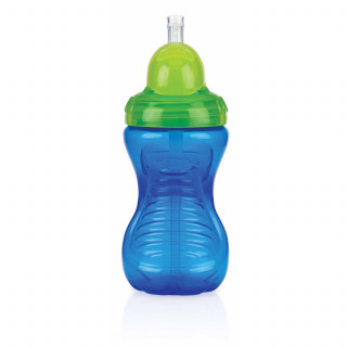 Nuby čaša sa sil. slamčicom, no spill 12m+, 300ml