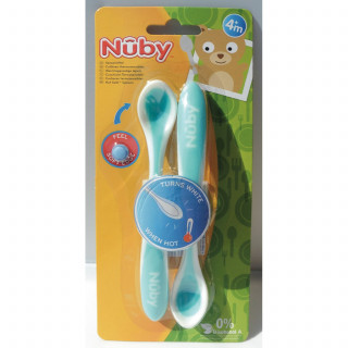 Nuby termoosetljive kašicice meke ivice 3m+ 2 kom