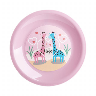 Drina tanjir luna deco - plava/roze