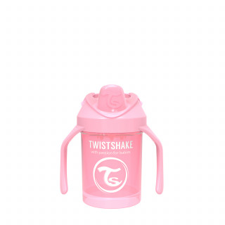 TS čaša sa ručkom Mini Cup 230ml 4m+ pastelna roze