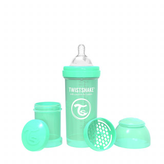 TS flašica anti-colic 260ml pastelna zelena 