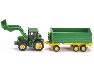 Traktor sa bagerom i prikolicom 