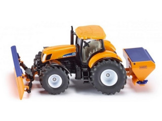 Traktor sa plugom za oranje i posipačem 
