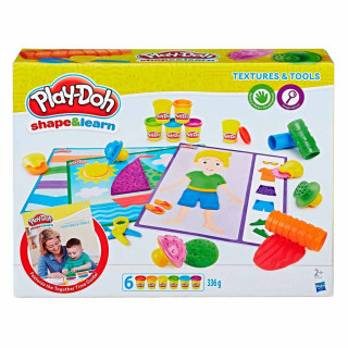 Play-doh plastelin set textures and tools