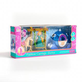 Qunsheng Toys, igračka lutka sa kočijom plav