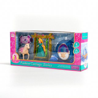 Qunsheng Toys, igračka lutka sa kočijom plav