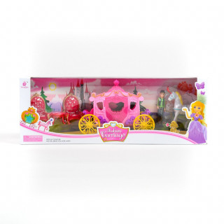 Qunsheng Toys, igračka lutka sa kočijom roz