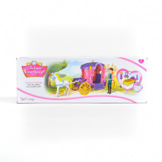 Qunsheng Toys, igračka lutka sa kočijom roz