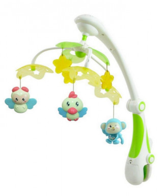 Baby Mix muzicka vrteška vesele životinjice zelena