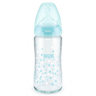 Nuk staklena flašica FC 240ml sil.s1