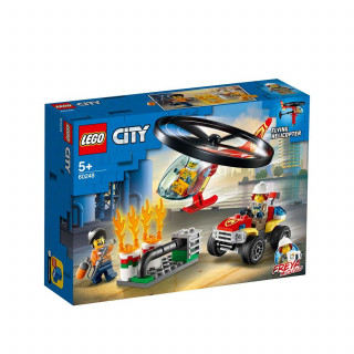 Lego City fire helicopter response 