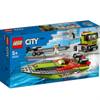 Lego City race boat transporter