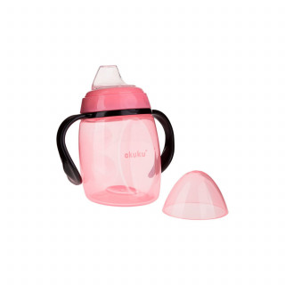 Akuku čaša no-spill 280ml, roze