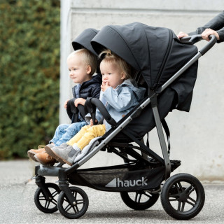 Hauck kolica za blizance Uptown duo, MelangeBlack