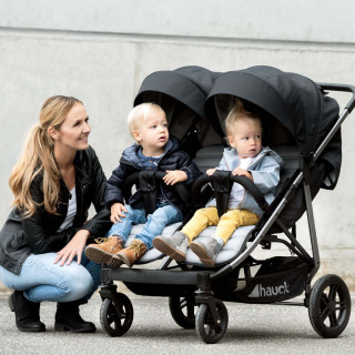 Hauck kolica za blizance Uptown duo, MelangeBlack
