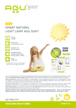 Agu Baby Lampa sa prirodnom svetlošću smart Sunny