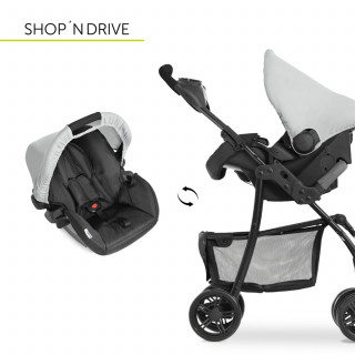 Hauck trio set Shopper, svetlo siva