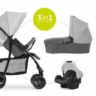 Hauck trio set Shopper, svetlo siva