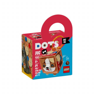 Lego Dots Bag Tag Dog 