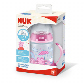 Nuk šolja za učenje sa term.indik. Peppa Pig 150ml 