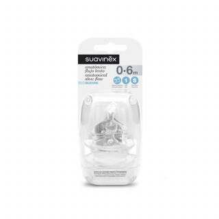 Suavinex cucla sil, spori protok, 2 kom, 0-6m