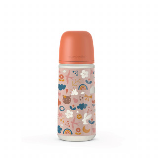 Suavinex flašica brzi protok, 360ml, roze,6m+