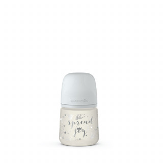 Suavinex flašica spori protok, 150ml, siva, 0m+