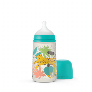 Suavinex flašica srednji protok 270ml, zelena,3m+