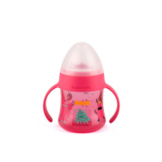 Suavinex flašica sa sil. piskom 150 ml,roze, 4m+