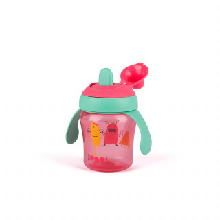 Suavinex šolja sa tvrdim piskom 200 ml, roze , 6m+