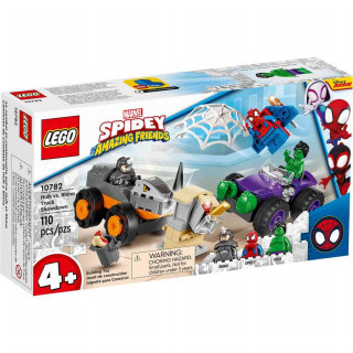 Lego Spidey hulk vs. rhino truck showdown 