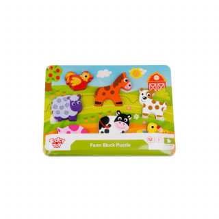 Tooky toy drvena puzzla umetaljka - farma 