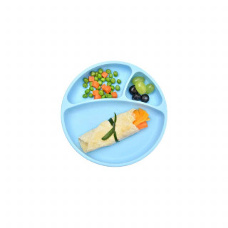 Minikoioi silikonski tanjir Portions plavi