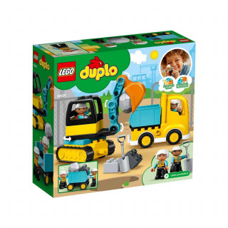 Lego Duplo truck tracked excavator
