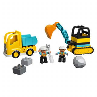 Lego Duplo truck tracked excavator
